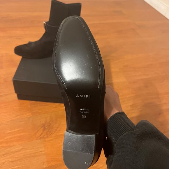 Amiri black suede buckle boot (never worn) - Picture 6 of 7